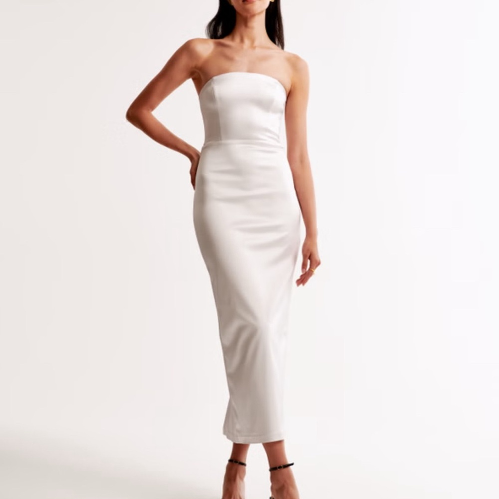 Abercrombie Strapless Satin Sculpt Dress
